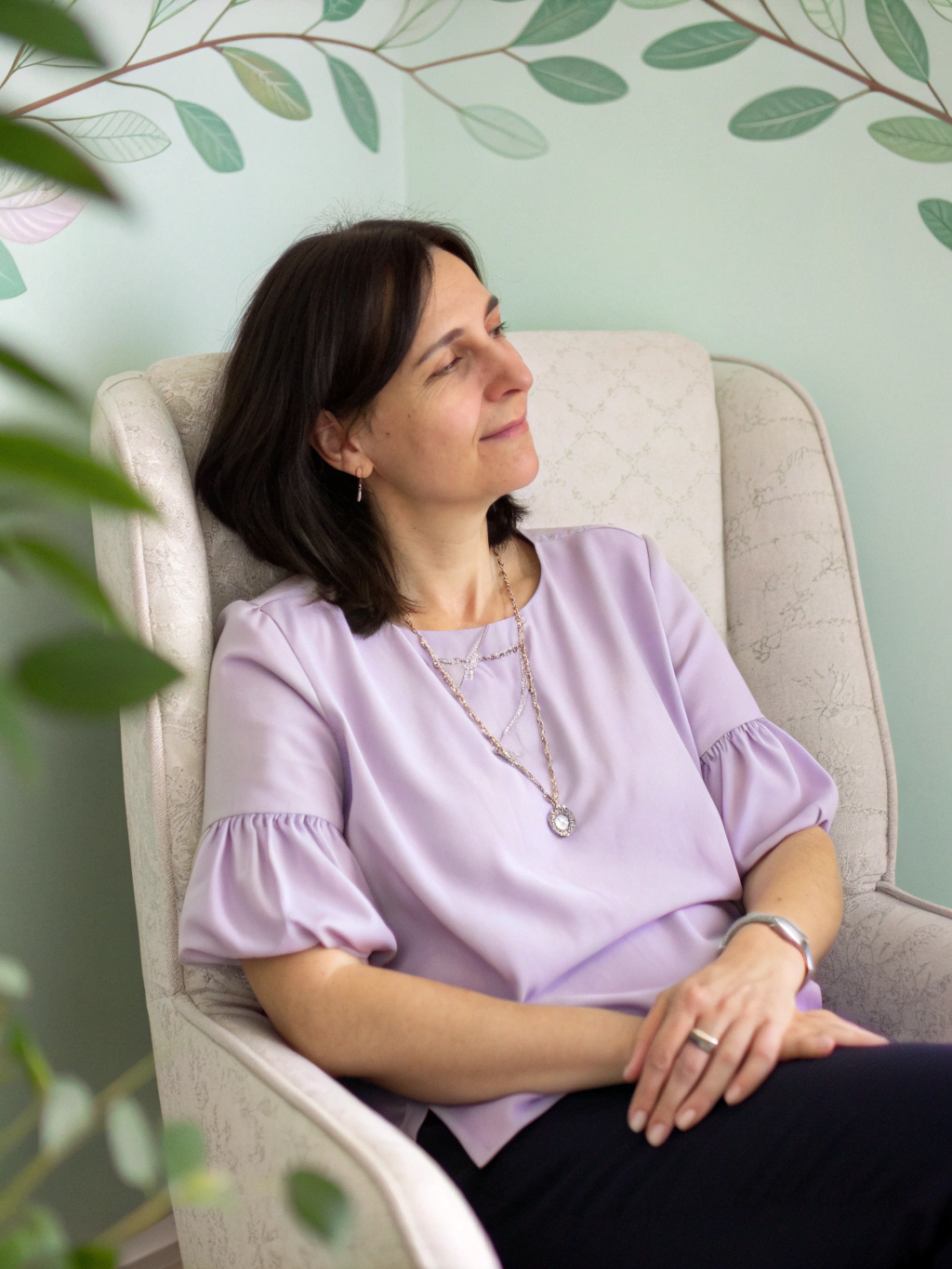 Karen E. Beck, Certified Hypnotherapist, in a serene, contemplative space